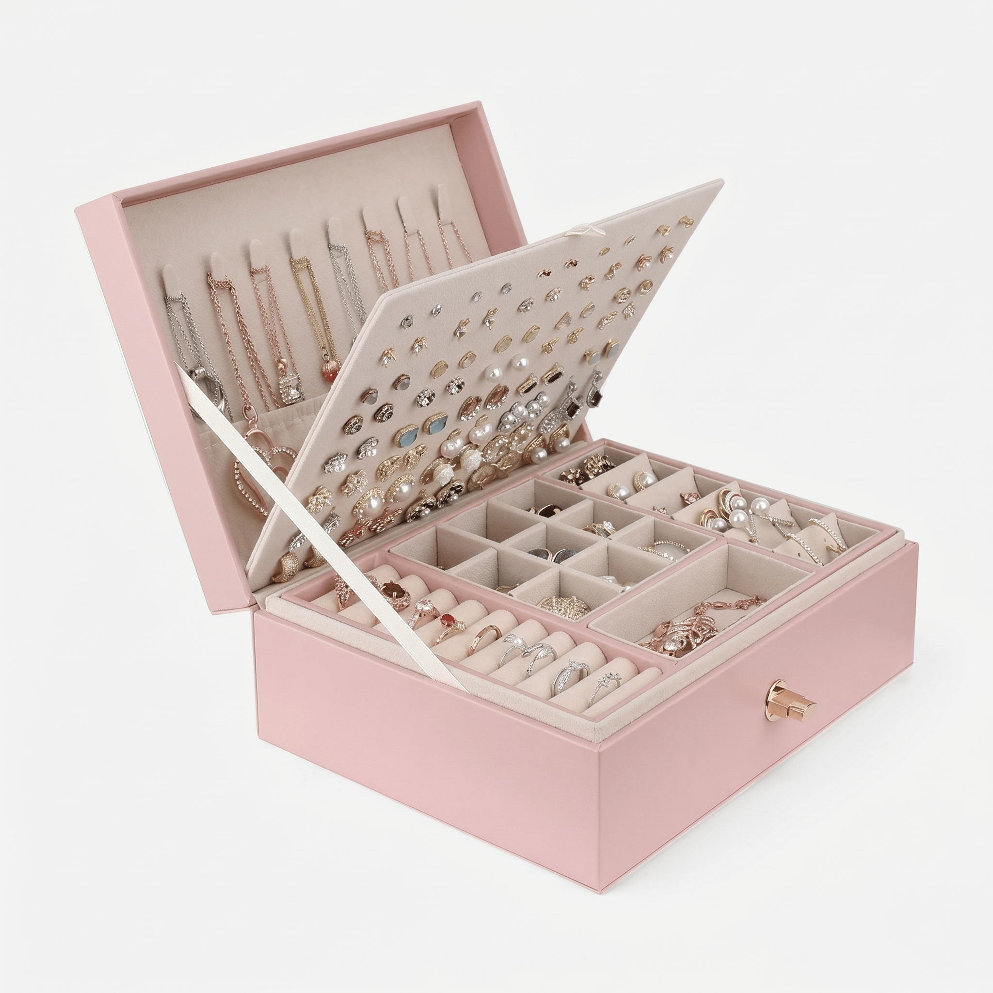 2-Layer Leather Jewellery Box for Vanity | My Jewellery Box - My Jewellery Box