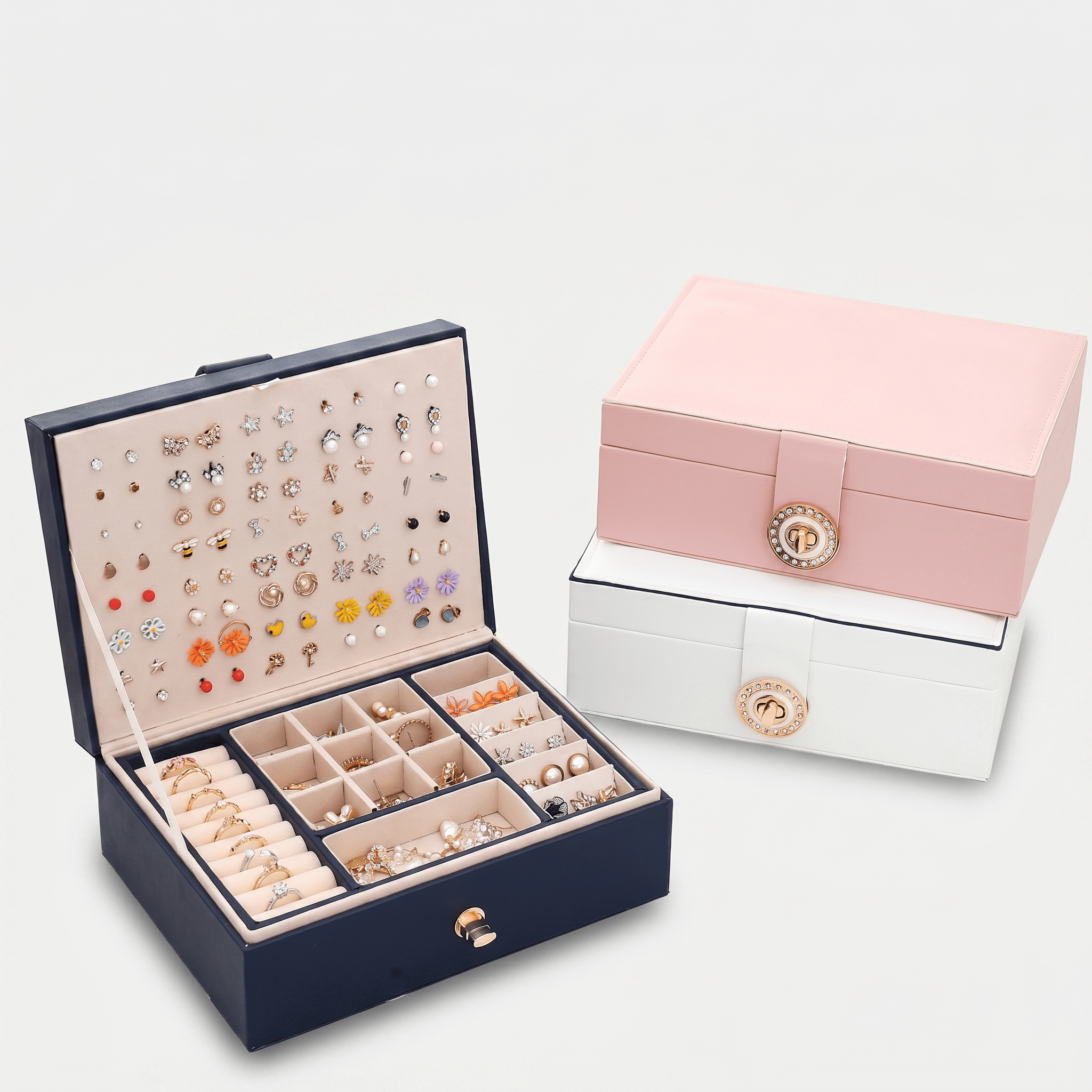 2-Layer Leather Jewellery Box for Vanity | My Jewellery Box - My Jewellery Box