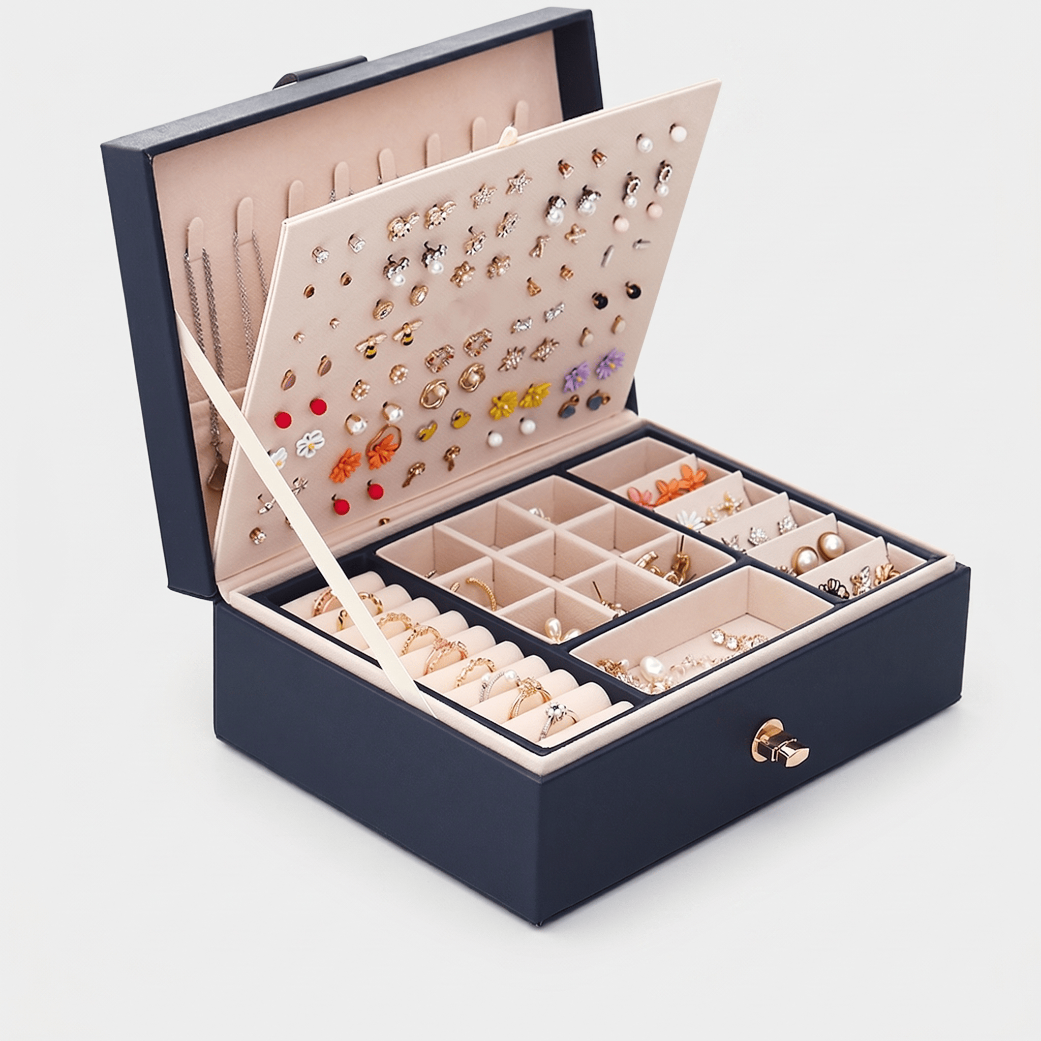 2-Layer Leather Jewellery Box for Vanity | My Jewellery Box - My Jewellery Box