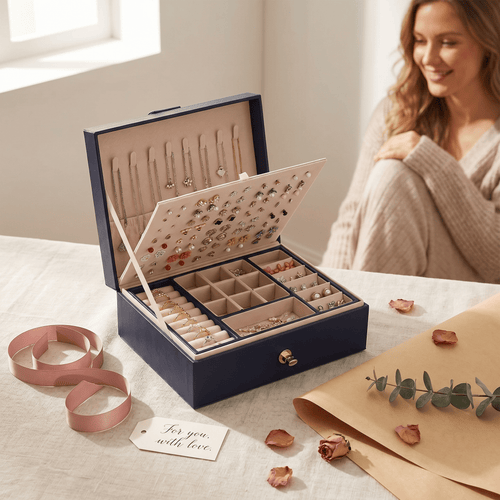 2-Layer Leather Jewellery Box for Vanity | My Jewellery Box - My Jewellery Box