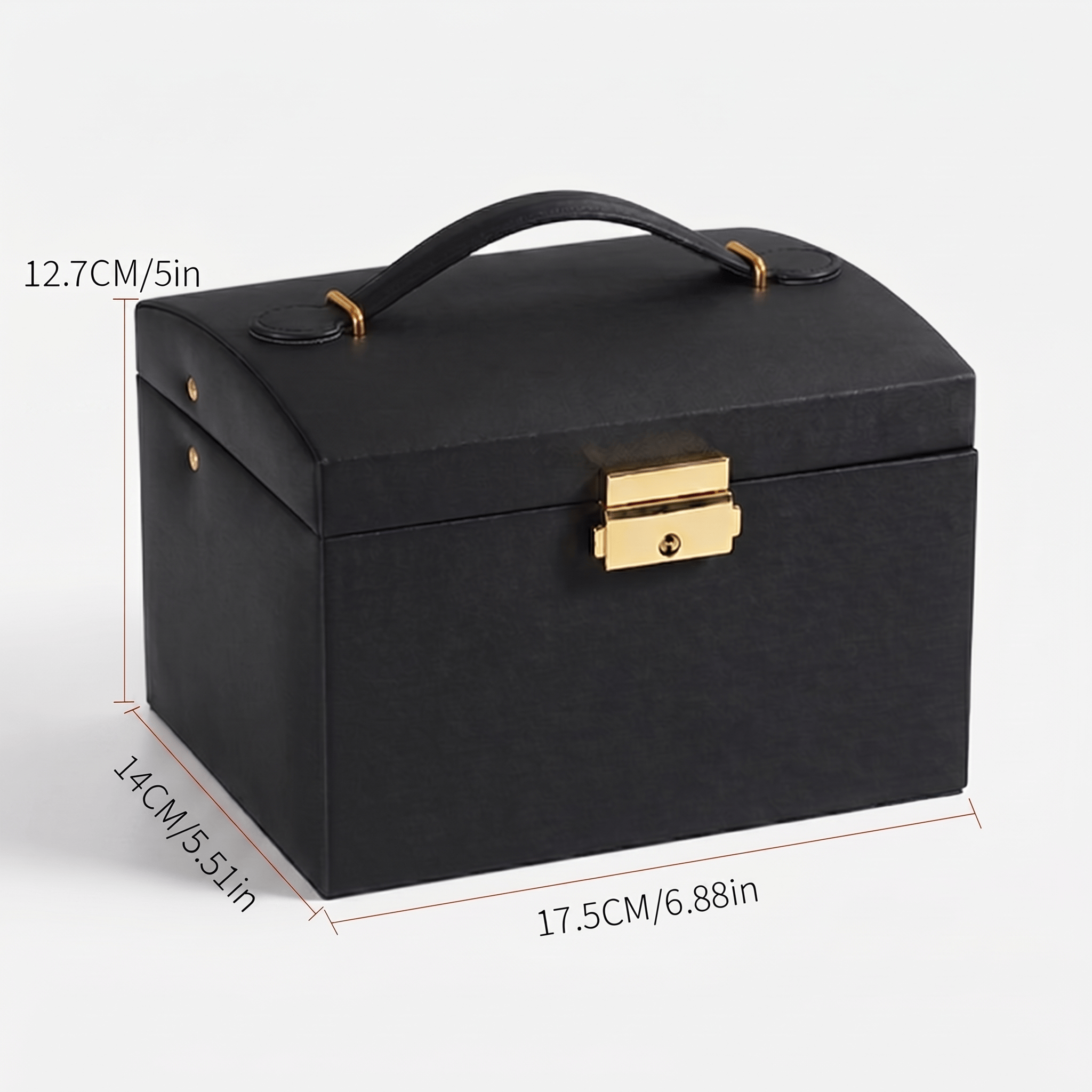 3 Layer Jewellery Box with Lock and Drawers - My Jewellery Box