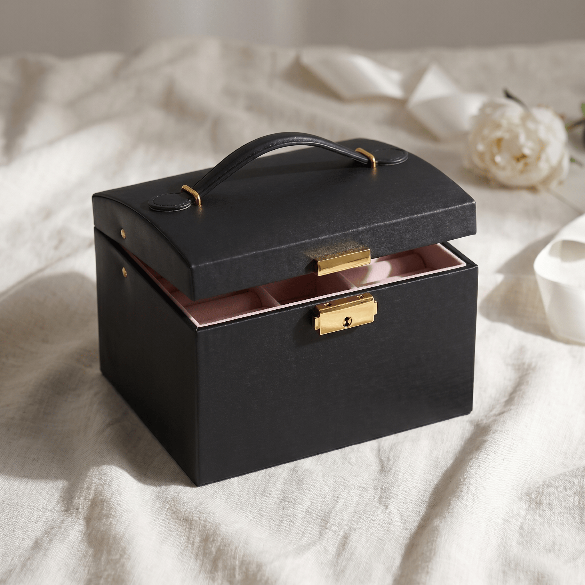 3 Layer Jewellery Box with Lock and Drawers | My Jewellery Box - My Jewellery Box