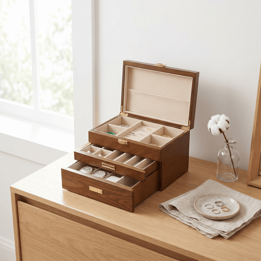 Large Wooden Jewellery Box with Drawers | My Jewellery Box - My Jewellery Box