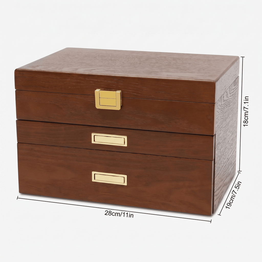 Large Wooden Jewellery Box with Drawers | My Jewellery Box - My Jewellery Box