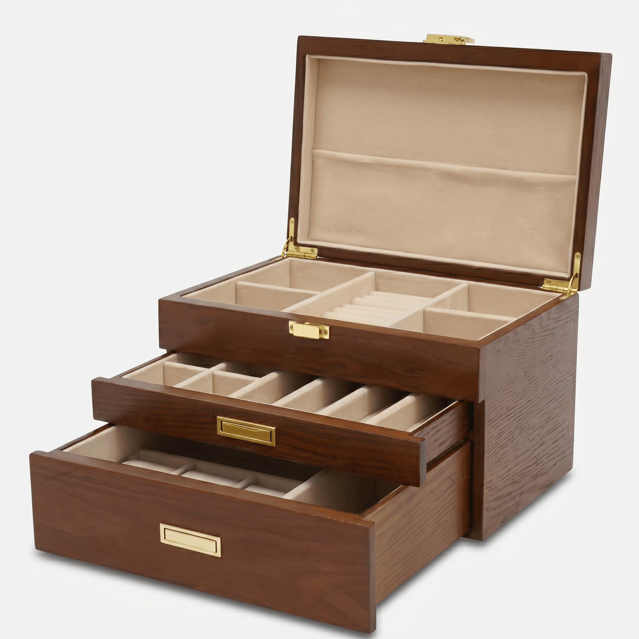 Large Wooden Jewellery Box with Drawers | My Jewellery Box - My Jewellery Box