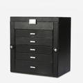 5 Drawer Leather Jewellery Box With Mirror - My Jewellery Box