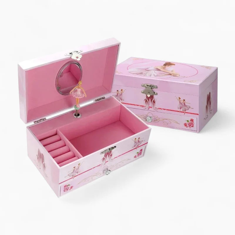 Pink Ballerina Musical Jewellery Box For Girls