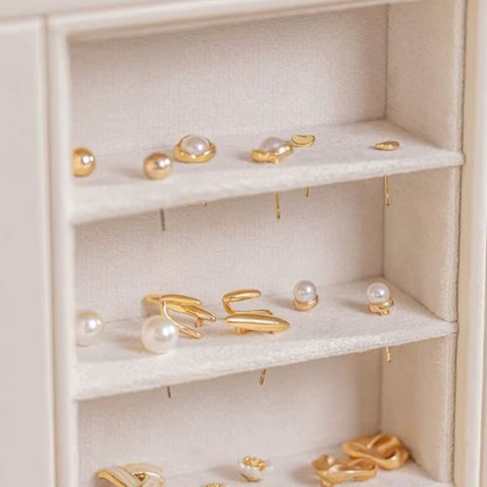 Rotating Leather Jewellery Box With Drawers