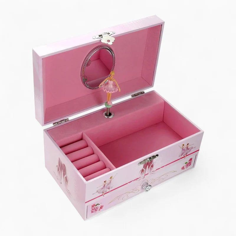 Pink Ballerina Musical Jewellery Box For Girls