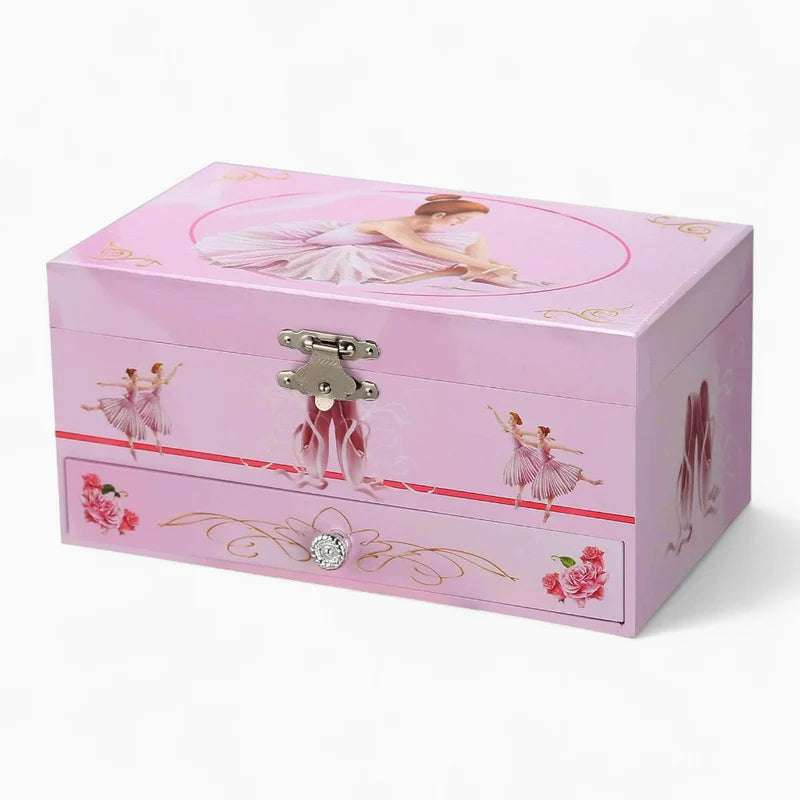 Pink Ballerina Musical Jewellery Box For Girls