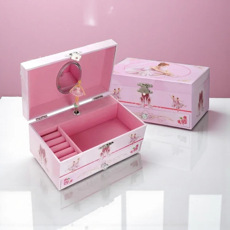 Pink Ballerina Musical Jewellery Box For Girls
