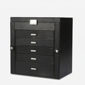 5 Drawer Leather Jewellery Box With Mirror