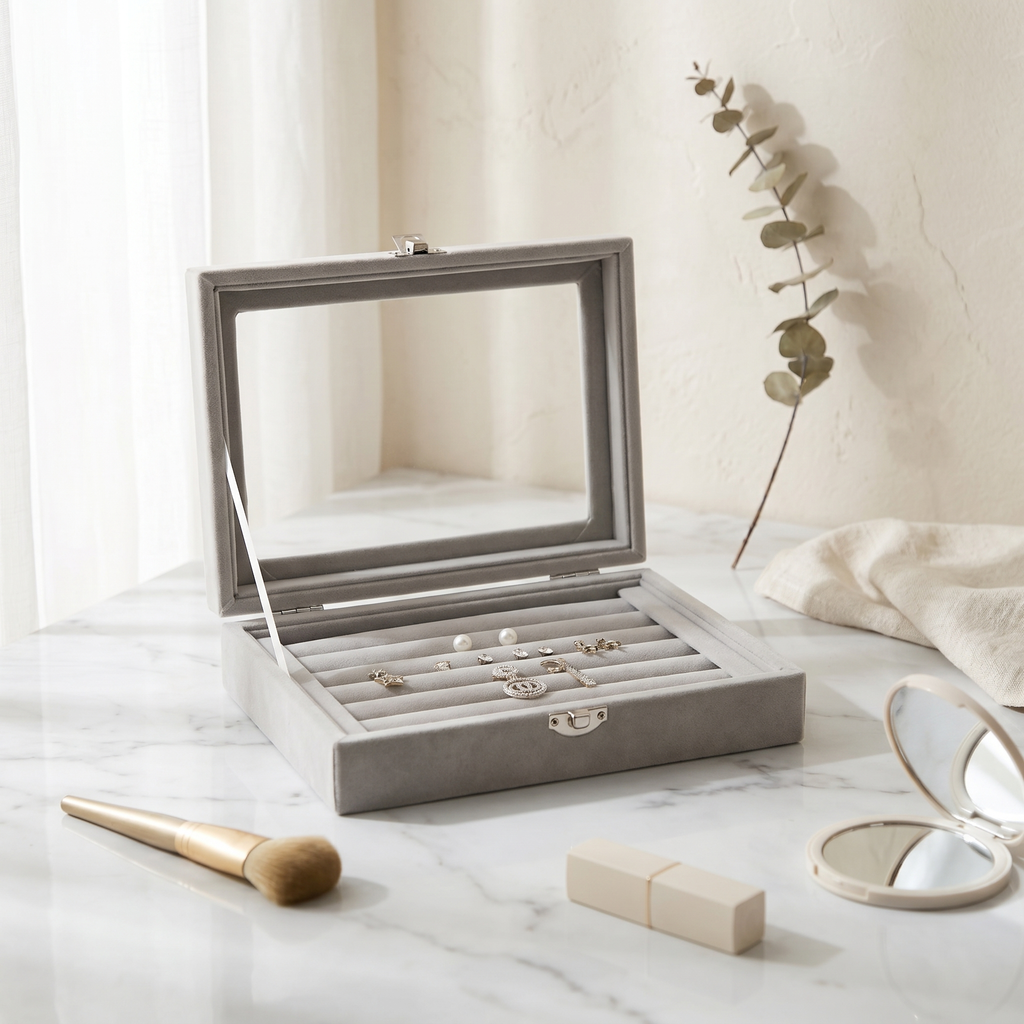 Small Velvet Ring Jewellery Box