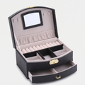 Leather Travel Jewellery Box With Mirror