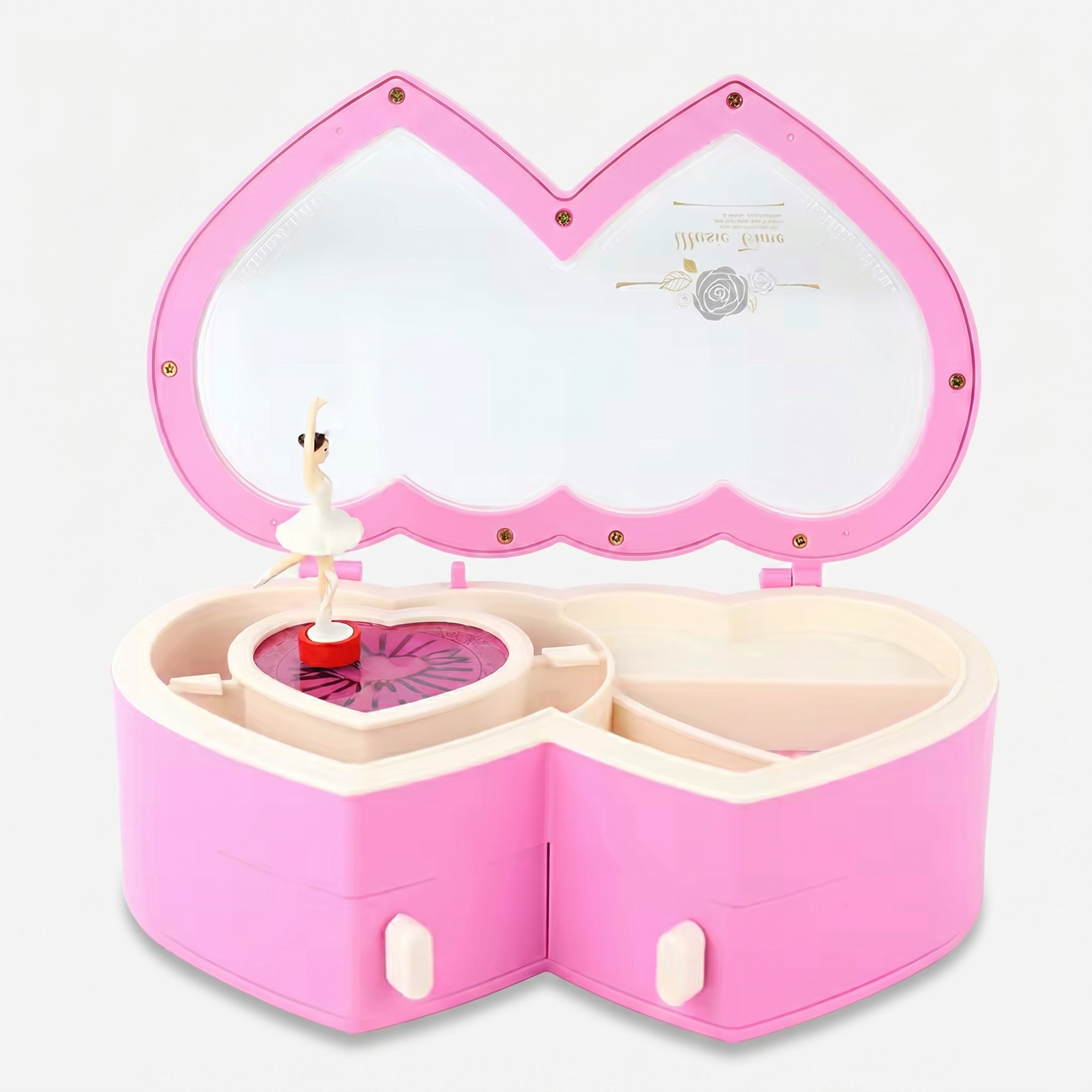 Heart Musical Ballerina Jewellery Box