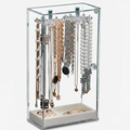 Acrylic Necklace Jewellery Box With Earring Tray