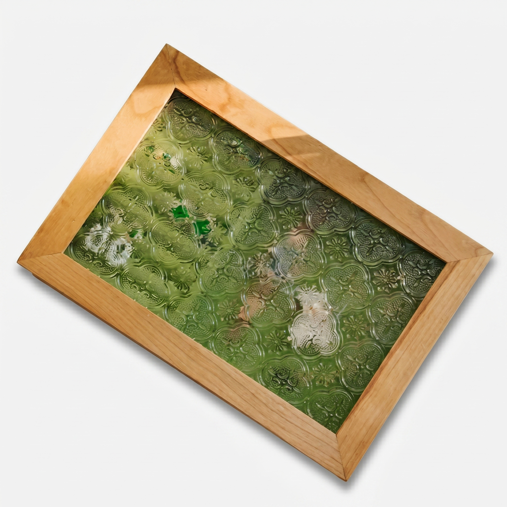 Wooden Jewellery Box With Glass Lid