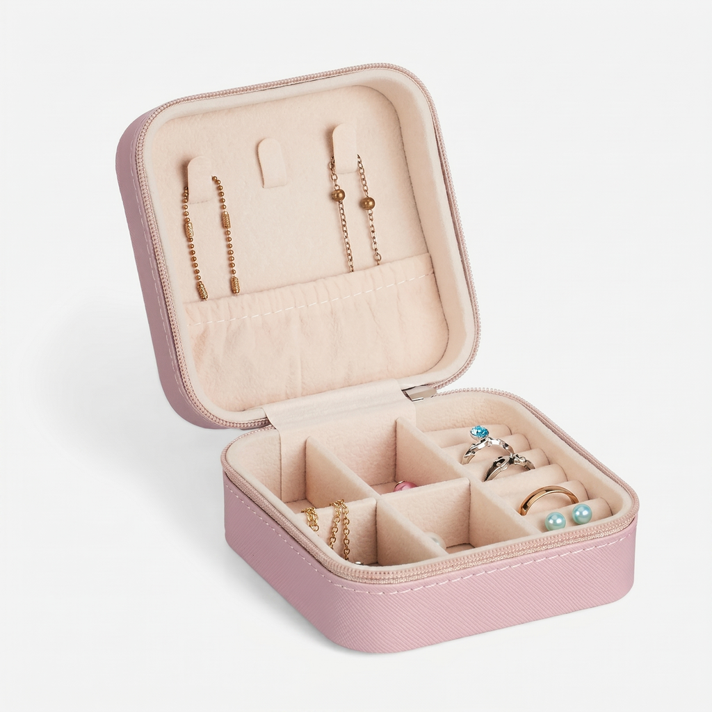 Small Travel Leather Jewellery Box
