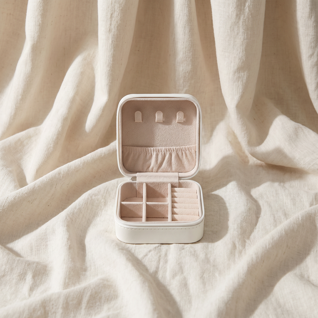 Small Travel Leather Jewellery Box
