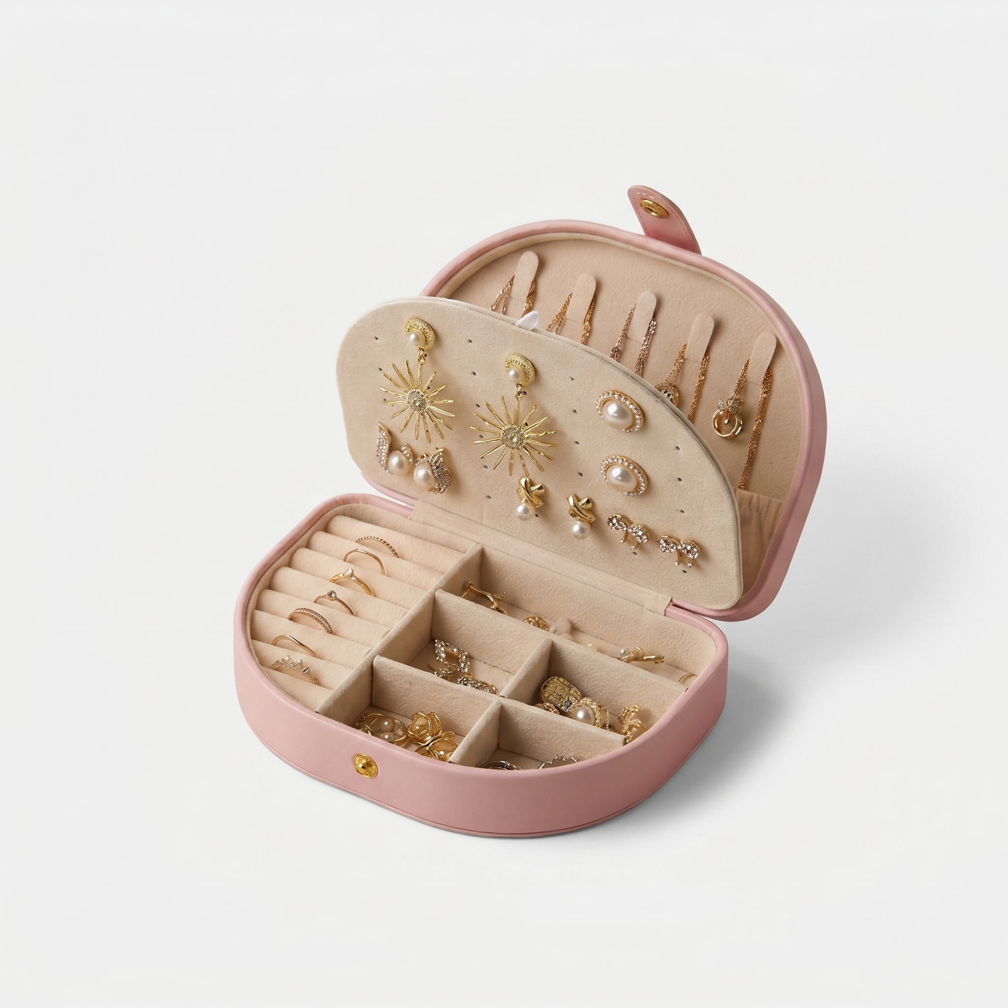 Vintage Travel Leather Jewellery Box