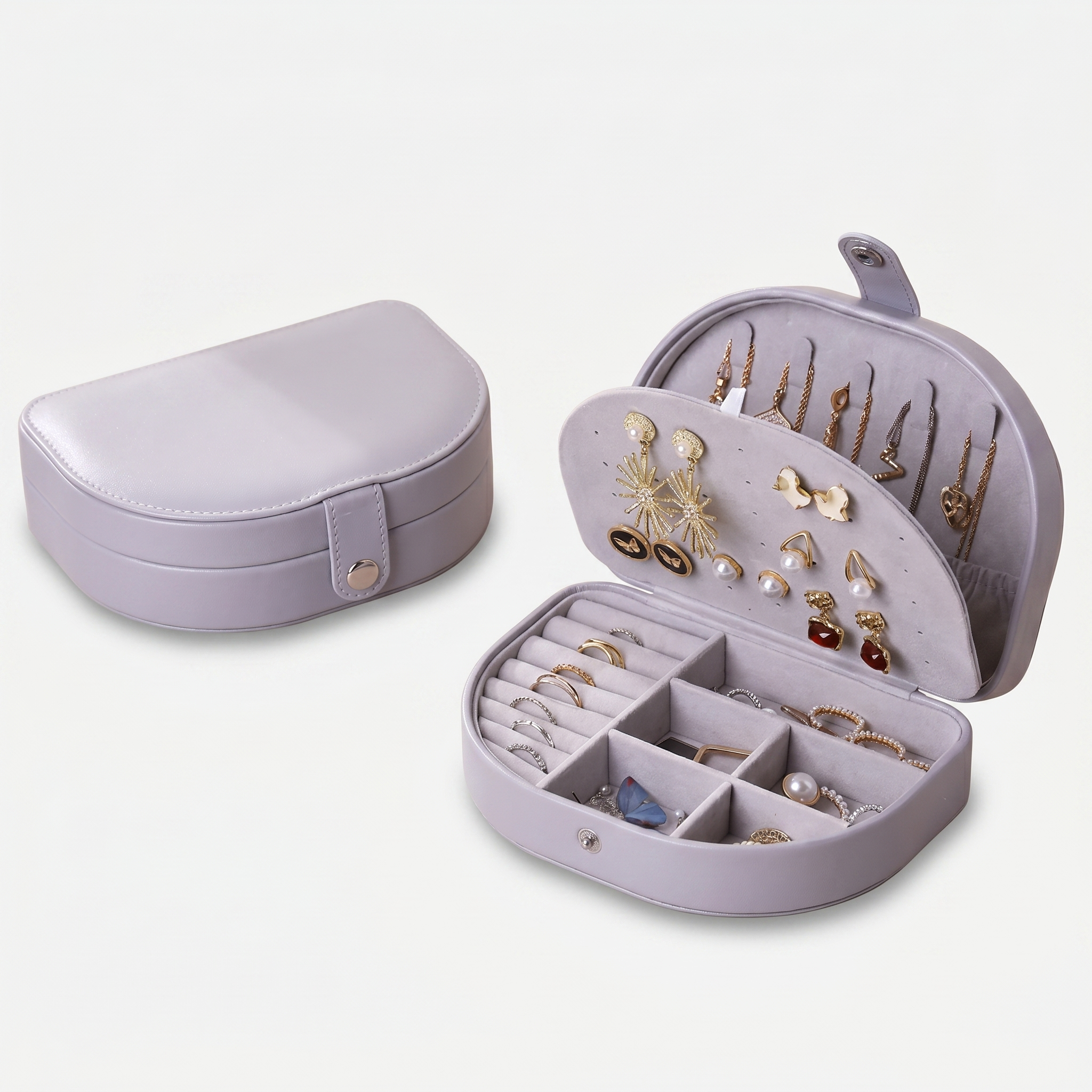 Vintage Travel Leather Jewellery Box