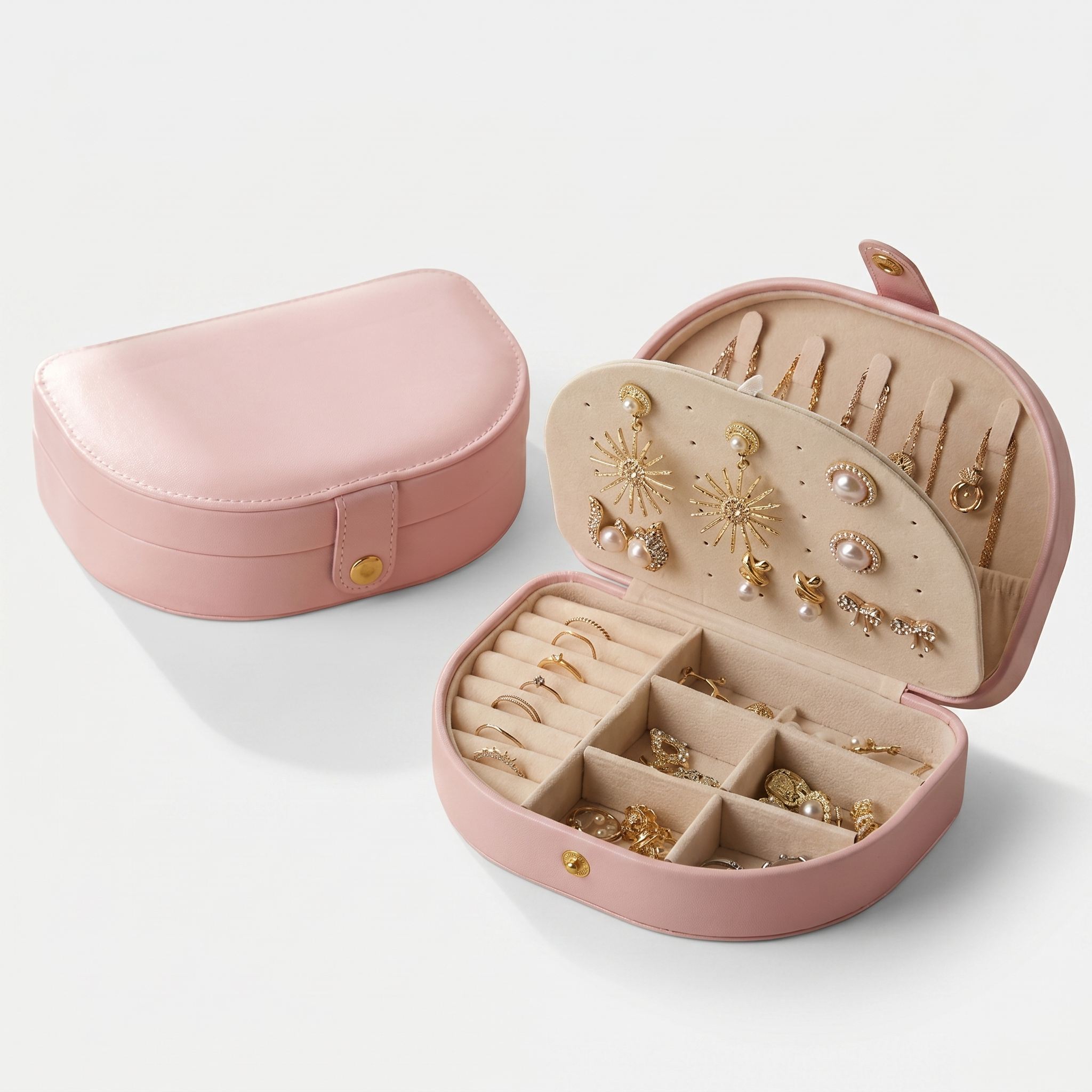 Vintage Travel Leather Jewellery Box