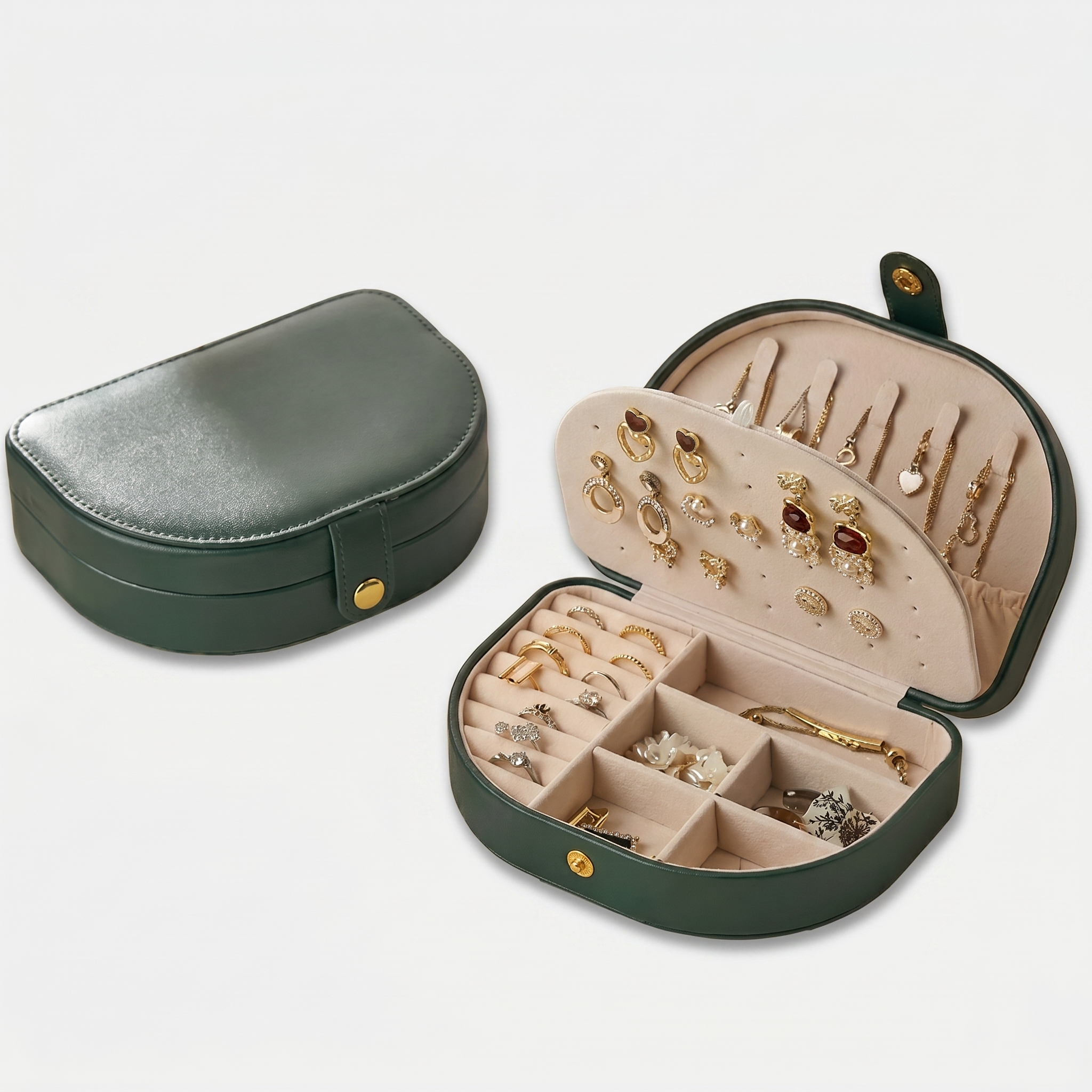 Vintage Travel Leather Jewellery Box