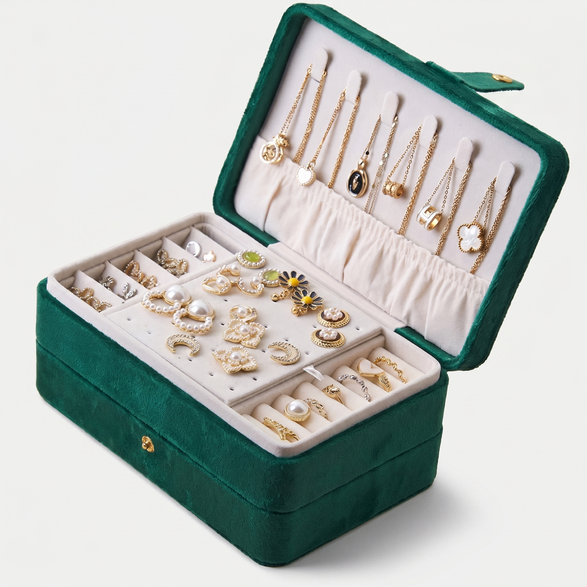 2 Layer Velvet Travel Jewellery Box
