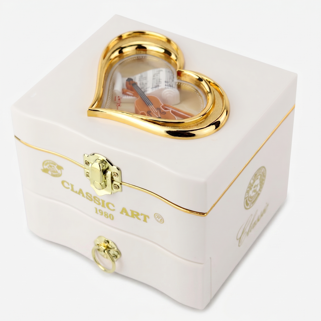 Piano Musical Jewellery Box With Rotating Ballerina