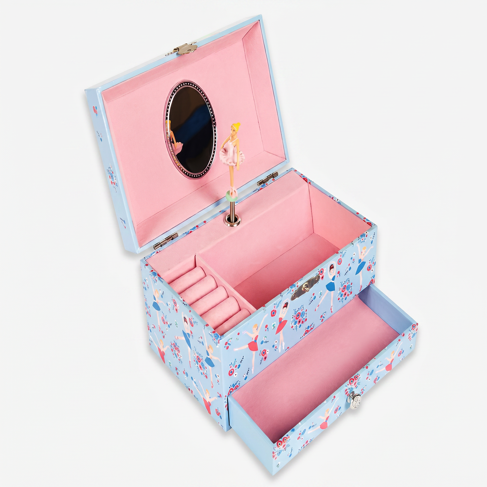 Ballerina Musical Wooden Jewellery Box For Girls