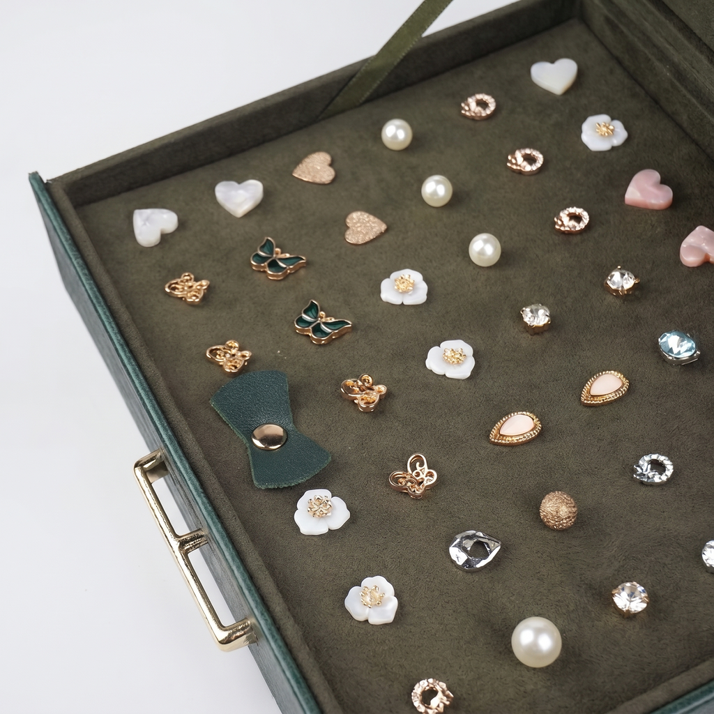 Large Leather Jewellery Box With Drawers And Mirror