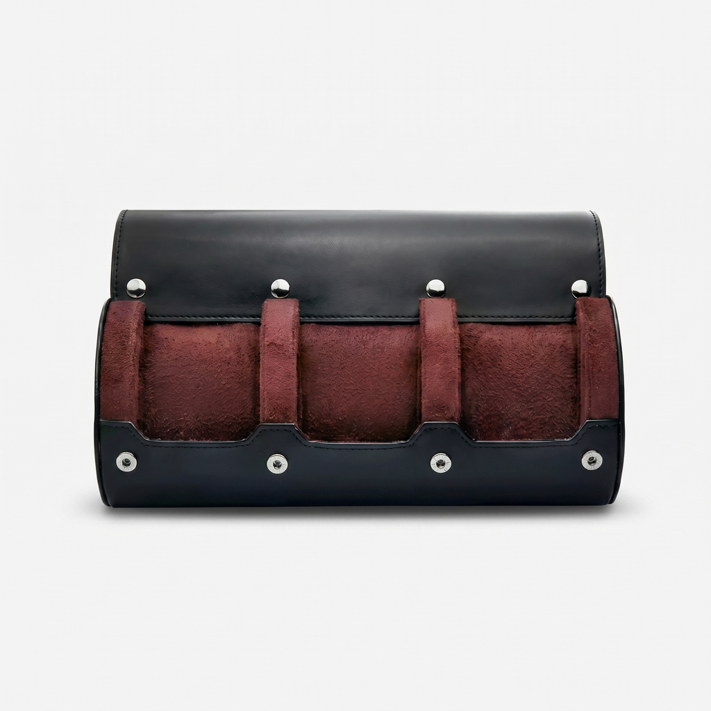 Leather Travel Watch Box 3 Slot