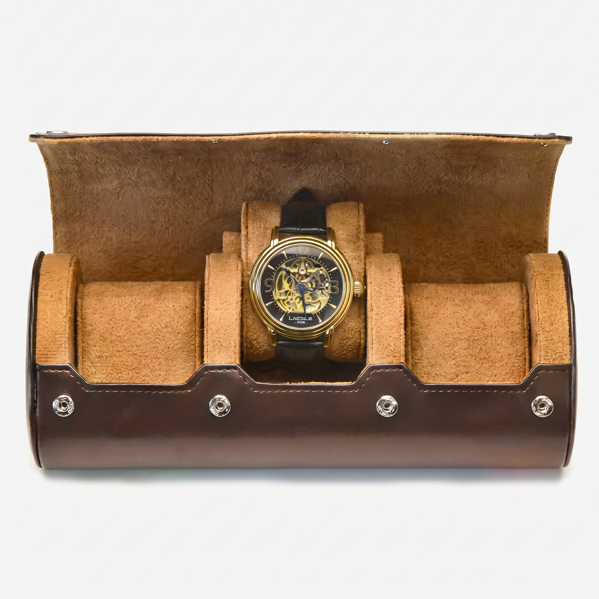 Leather Travel Watch Box 3 Slot