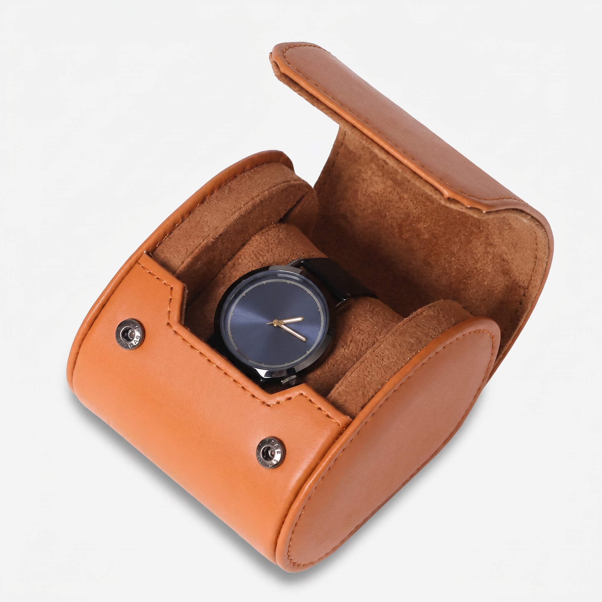 Leather Watch Box Single Slot For Travel