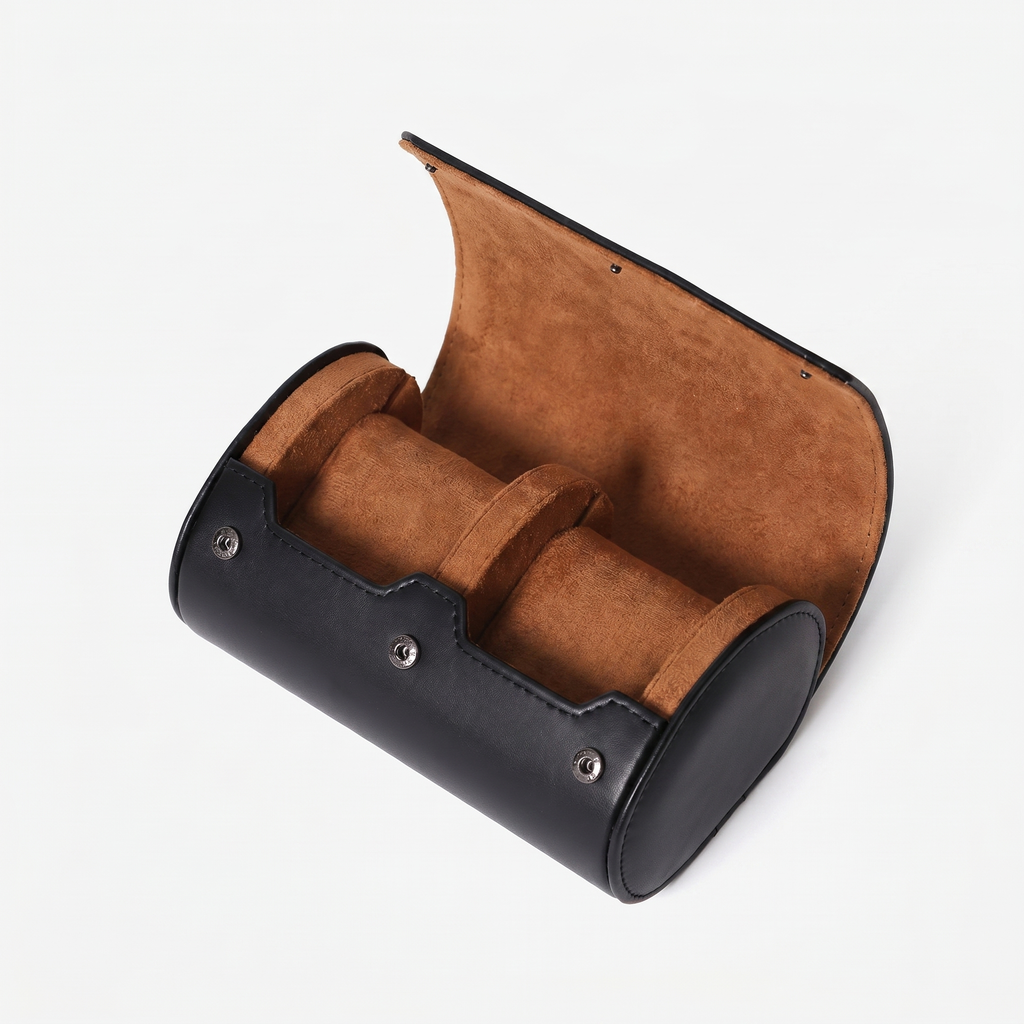 Leather Travel Watch Box 2 Slot