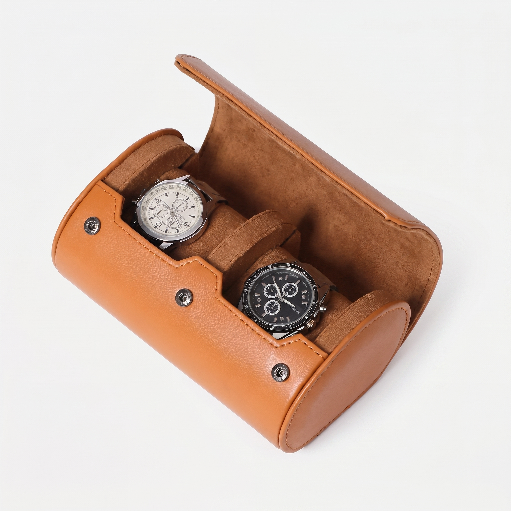 Leather Travel Watch Box 2 Slot