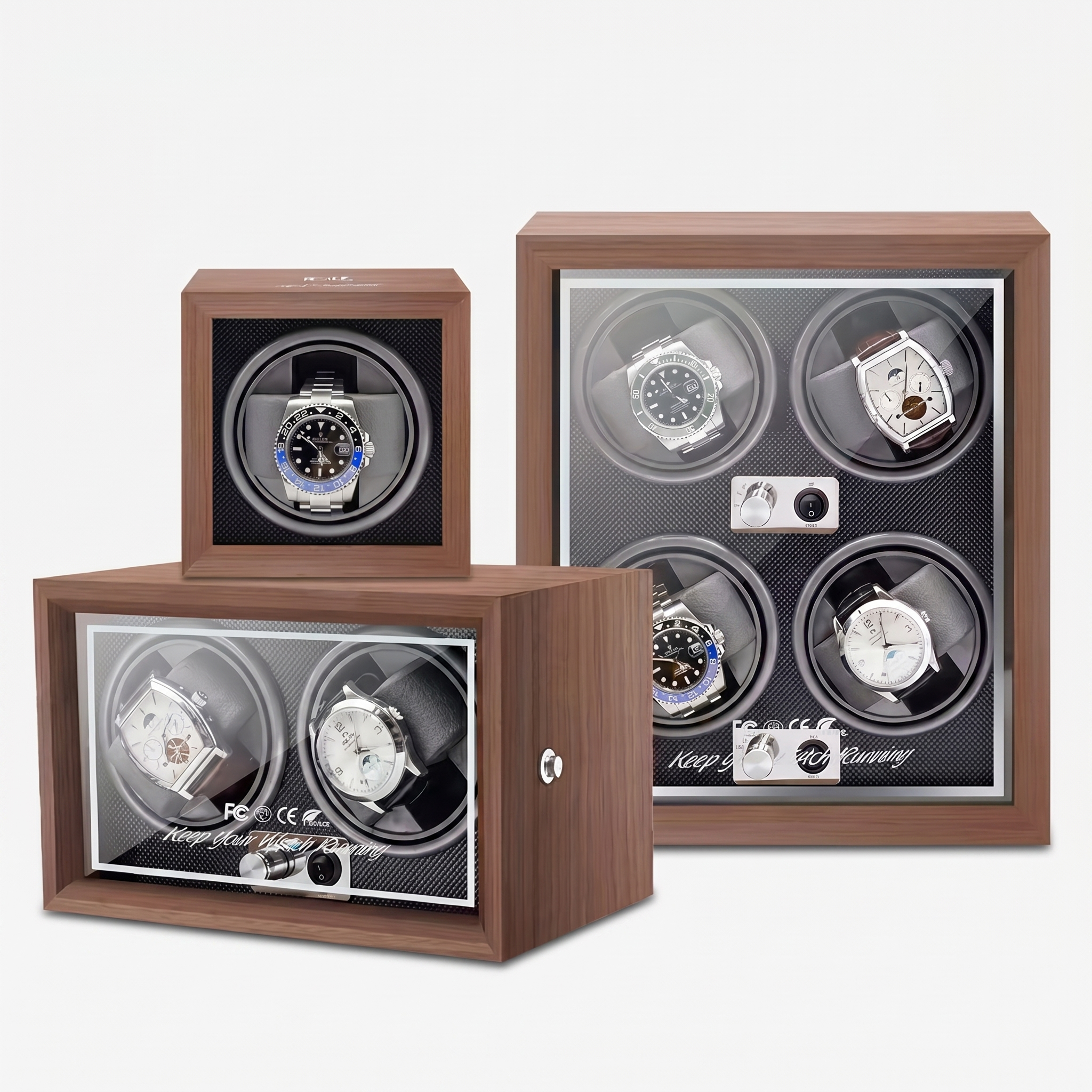 Wooden Watch Winder With Quiet Motor