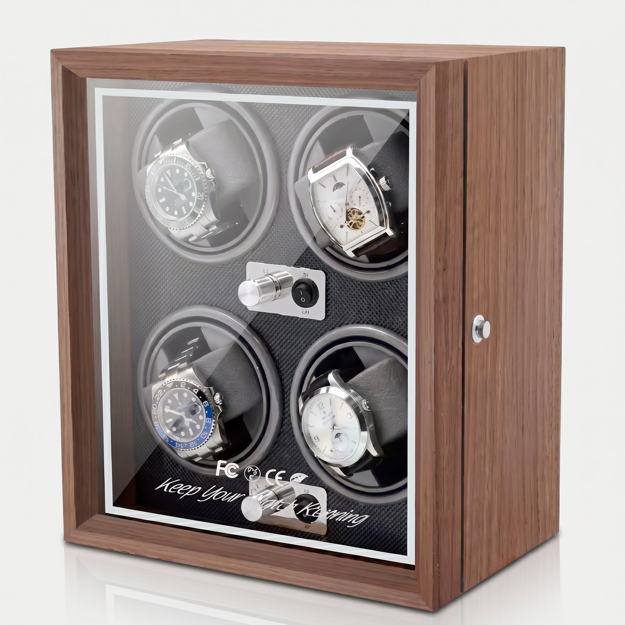 Wooden Watch Winder With Quiet Motor
