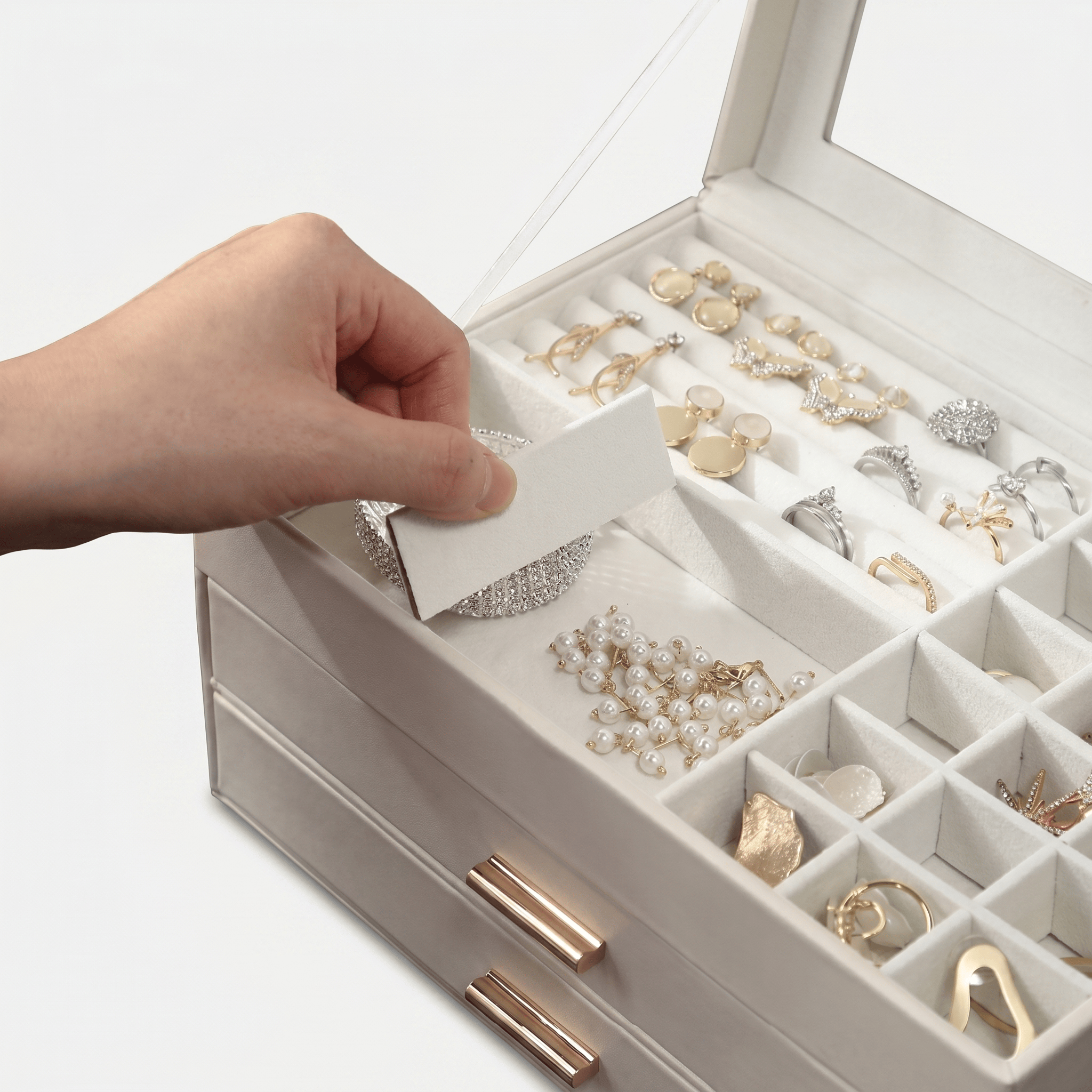 Large Leather Jewellery Box With Drawers - My Jewellery Box