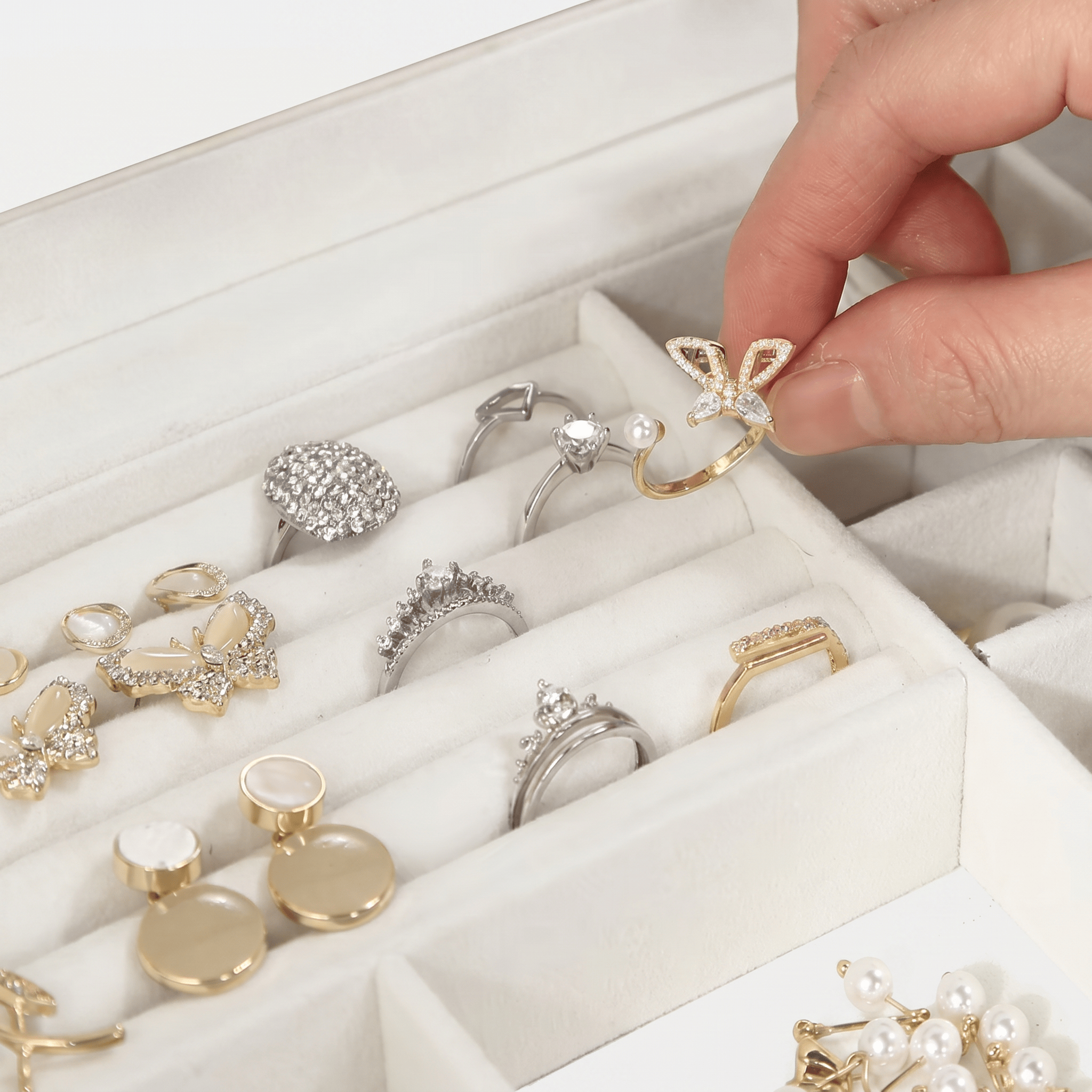 Large Leather Jewellery Box With Drawers - My Jewellery Box