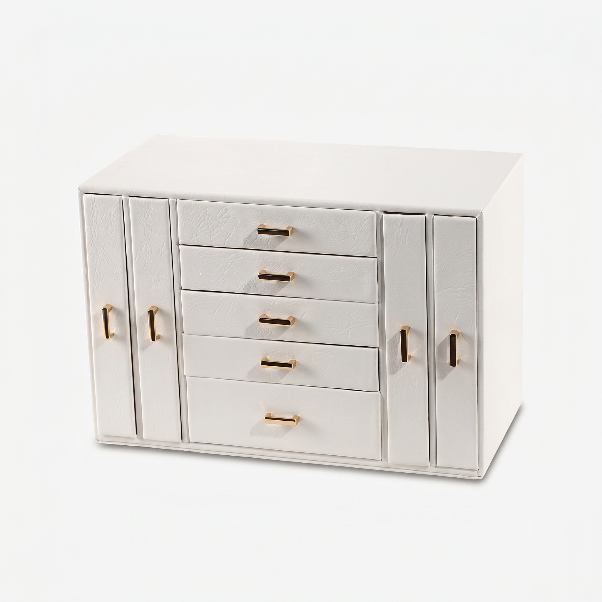 Large Multi-Layer Leather Jewellery Box With Drawers - My Jewellery Box