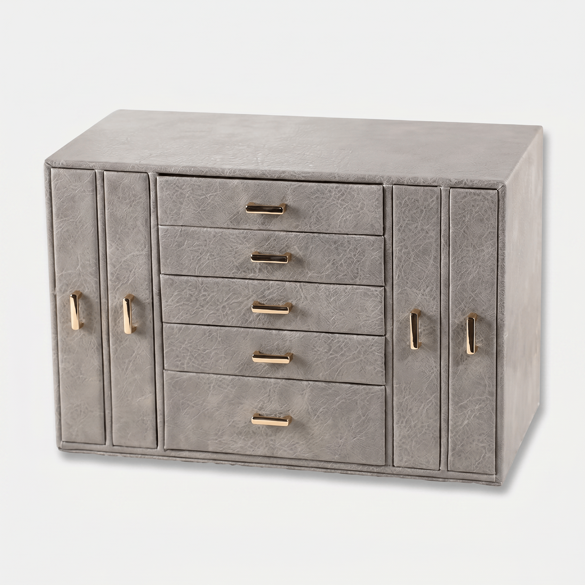 Large Multi-Layer Leather Jewellery Box With Drawers - My Jewellery Box