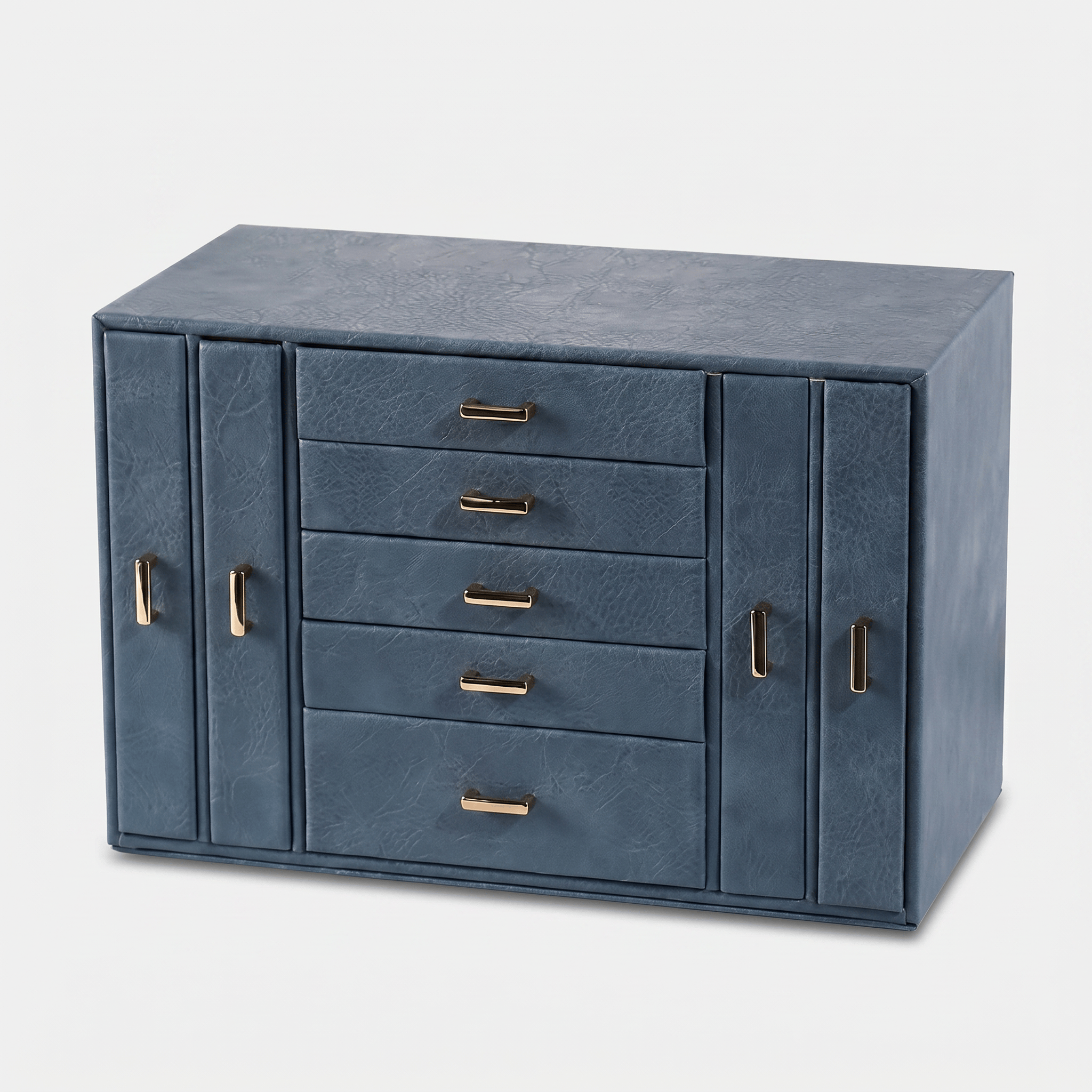 Large Multi-Layer Leather Jewellery Box With Drawers - My Jewellery Box