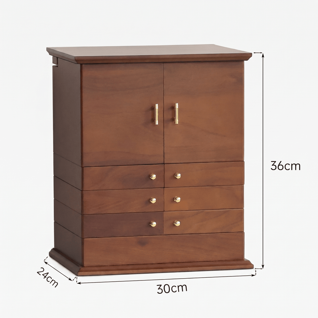 Large Wooden Jewellery Box With Mirror - My Jewellery Box