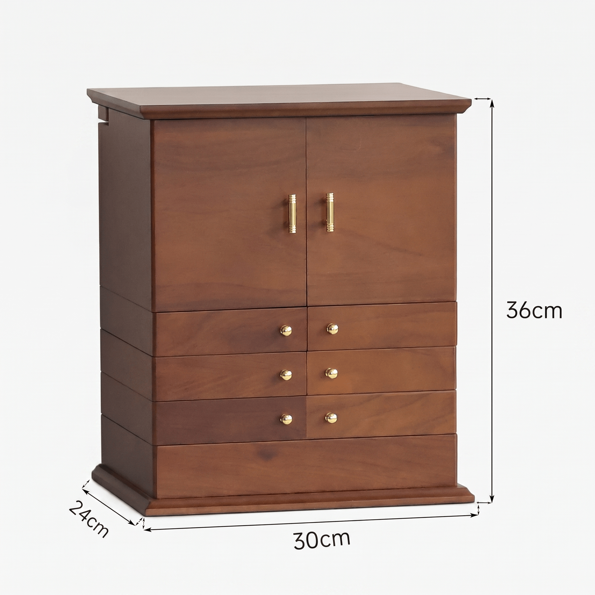 Large Wooden Jewellery Box With Mirror - My Jewellery Box