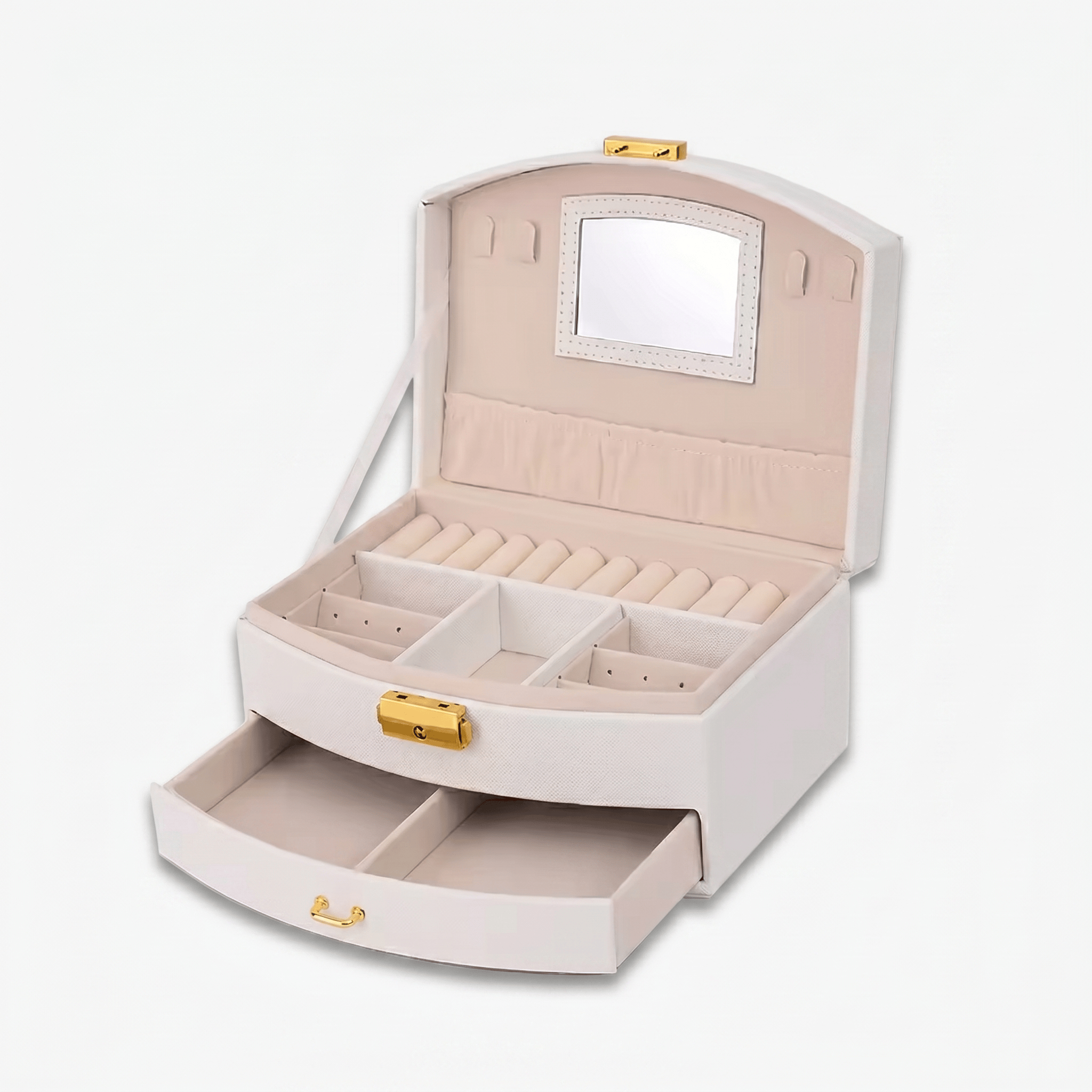 Leather Travel Jewellery Box With Mirror - My Jewellery Box