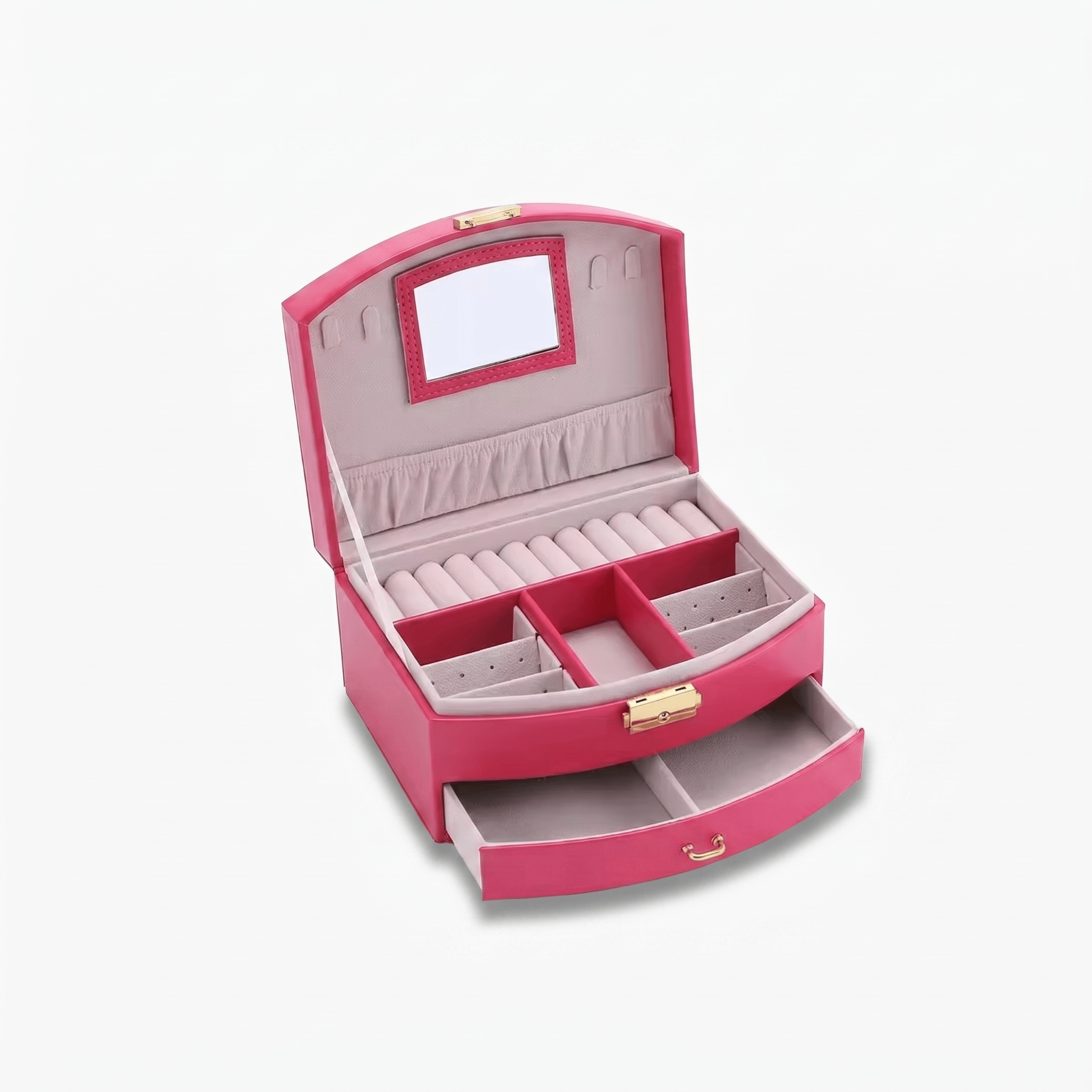 Leather Travel Jewellery Box With Mirror - My Jewellery Box