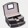 Leather Travel Jewellery Box With Mirror - My Jewellery Box