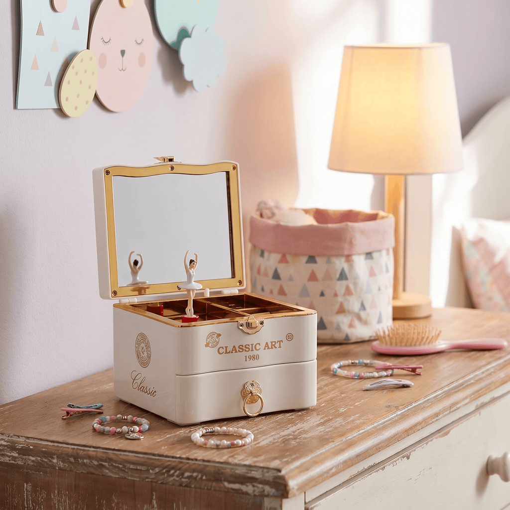 Piano Musical Jewellery Box With Rotating Ballerina - My Jewellery Box