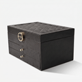 Quilted 3-Layer Jewellery Box with Lock - My Jewellery Box